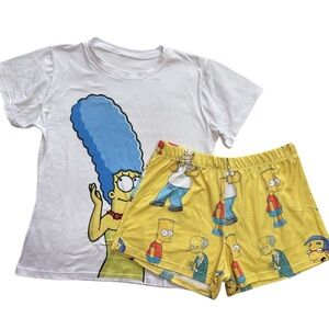 Simpsons Graphic T-Shirt and Shorts Set